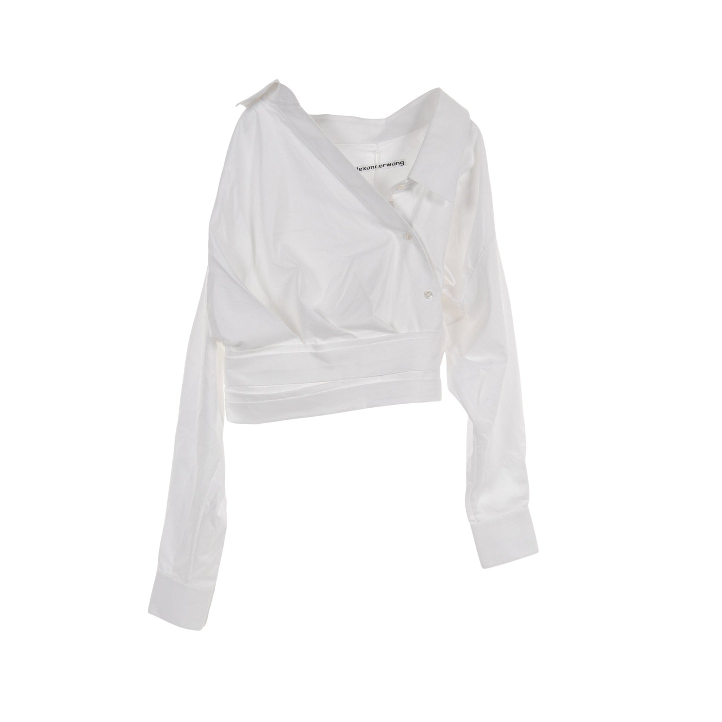 Cropped Wrapped Front Shirt シャツ コットン ホワイト アレキサンダーワン トップス ALEXANDER WANG