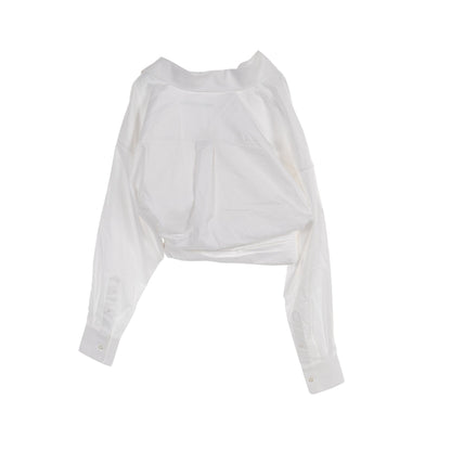 Cropped Wrapped Front Shirt シャツ コットン ホワイト アレキサンダーワン トップス ALEXANDER WANG