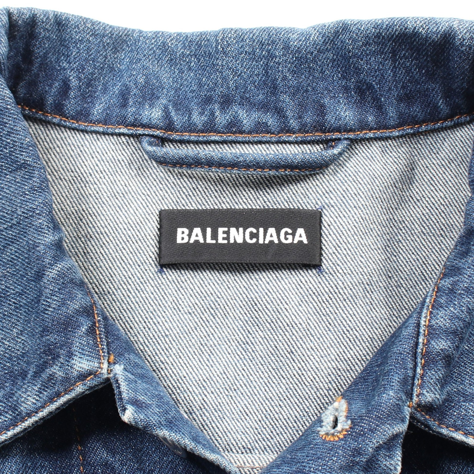 UNIFORM デニムジャケット コットン ブルー バレンシアガ アウター BALENCIAGA