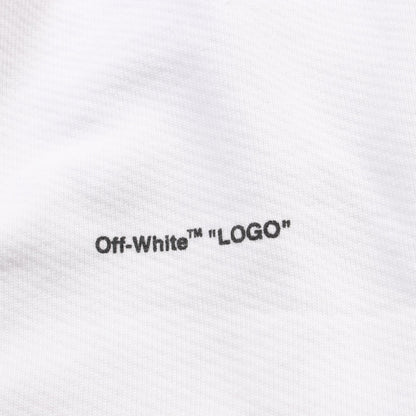 ロゴ スウェットシャツ クルーネック コットン ホワイト オフホワイト トップス OFF-WHITE