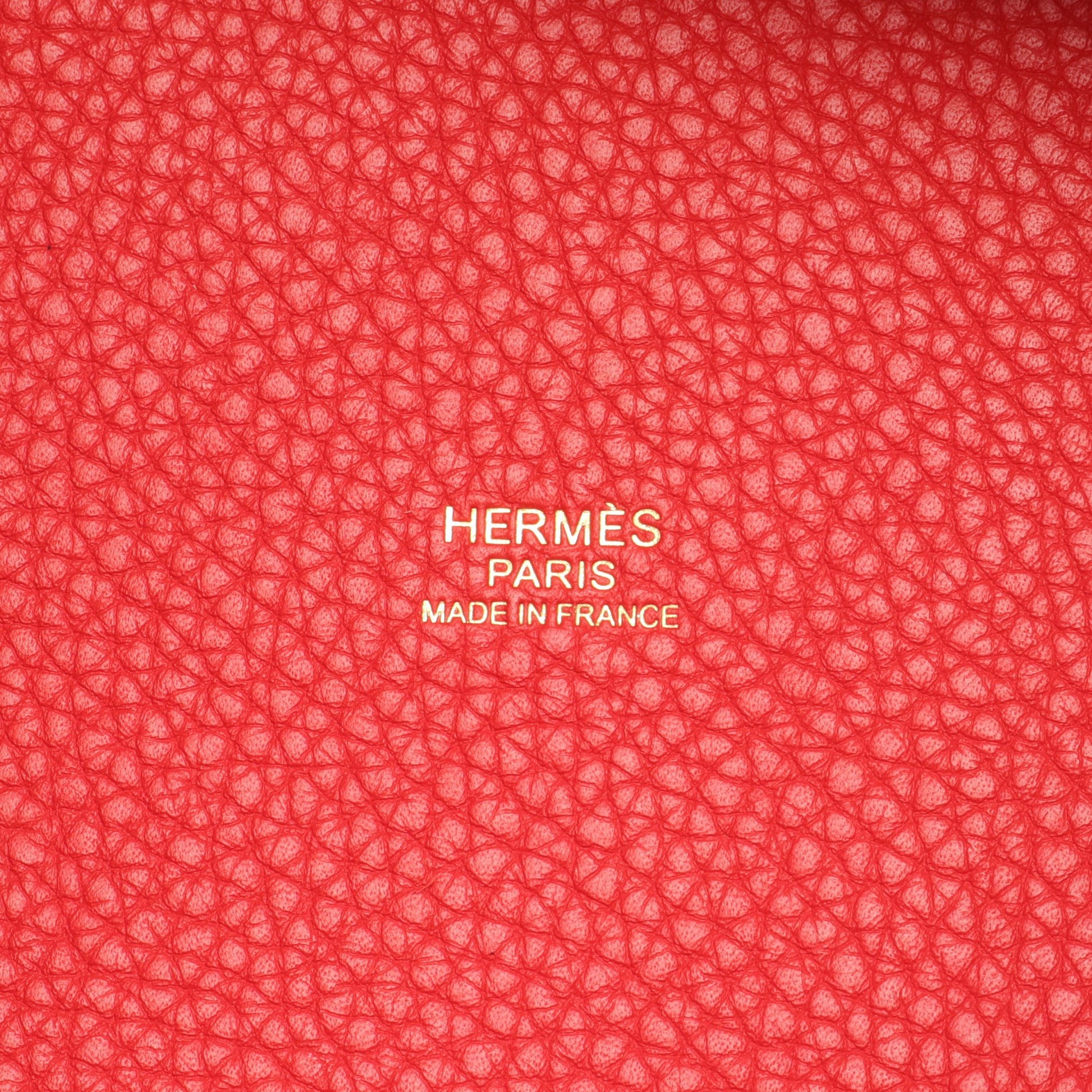 ピコタンロックPM ルージュトマト ハンドバッグ トリヨンクレマンス レッド ゴールド金具 A刻印 エルメス バッグ HERMES