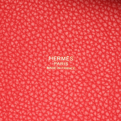 ピコタンロックPM ルージュトマト ハンドバッグ トリヨンクレマンス レッド ゴールド金具 A刻印 エルメス バッグ HERMES