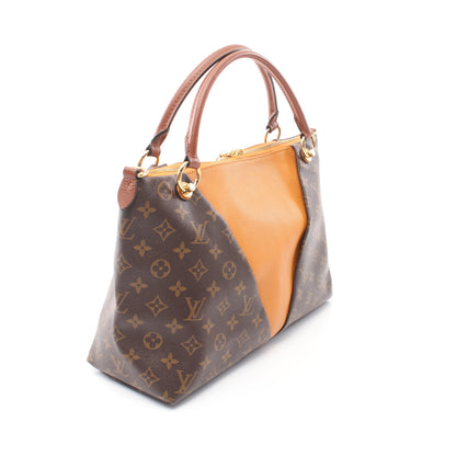 VトートMM モノグラム ハンドバッグ PVC レザー ブラウン イエローブラウン 2WAY ルイヴィトン バッグ LOUIS VUITTON