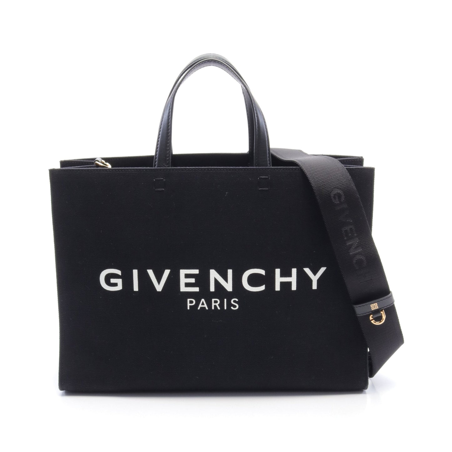 G-TOTE ハンドバッグ トートバッグ ロゴプリント キャンバス レザー ブラック ホワイト 2WAY ジバンシィ バッグ GIVENCHY