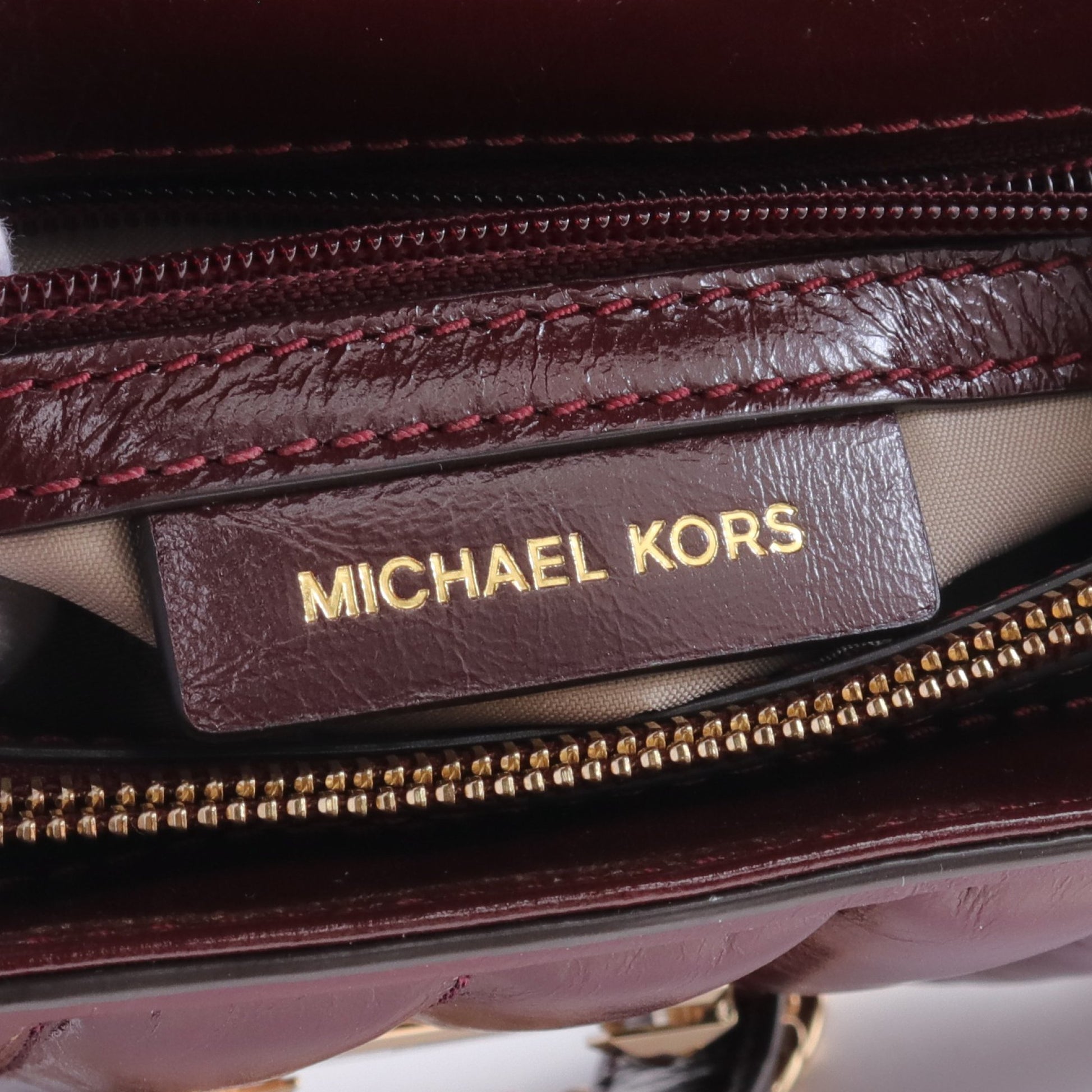 WHITNEY ホイットニー チェーンショルダーバッグ レザー ボルドー マイケルコース バッグ MICHAEL KORS