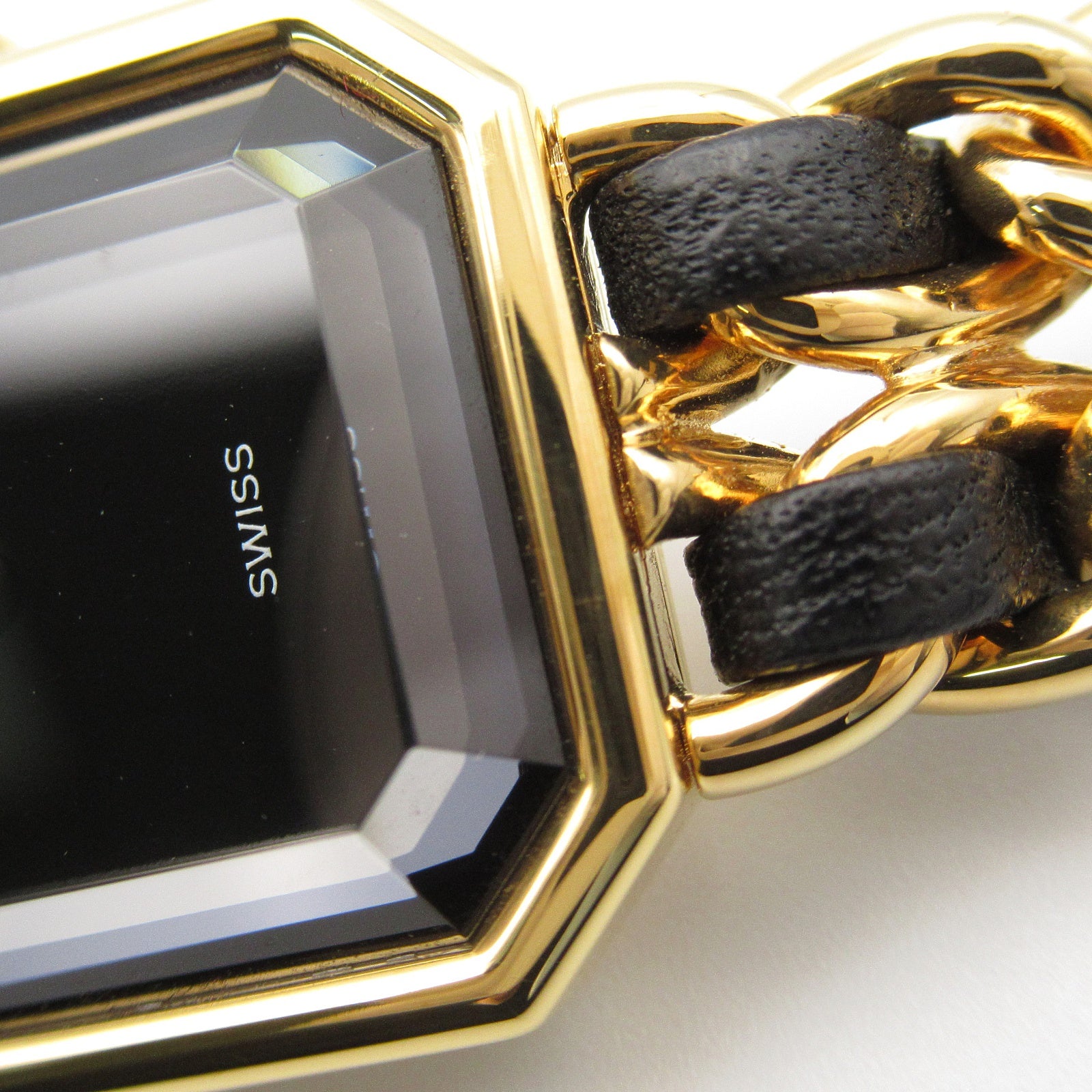 シャネル CHANEL プルミエール M 腕時計 時計 GP（ゴールドメッキ） GP（ゴールドメッキ） レザーベルト レディース ブラック系 H0001 【中古】 プルミエールM レディース 腕時計 クオーツ GP（ゴールドメッキ