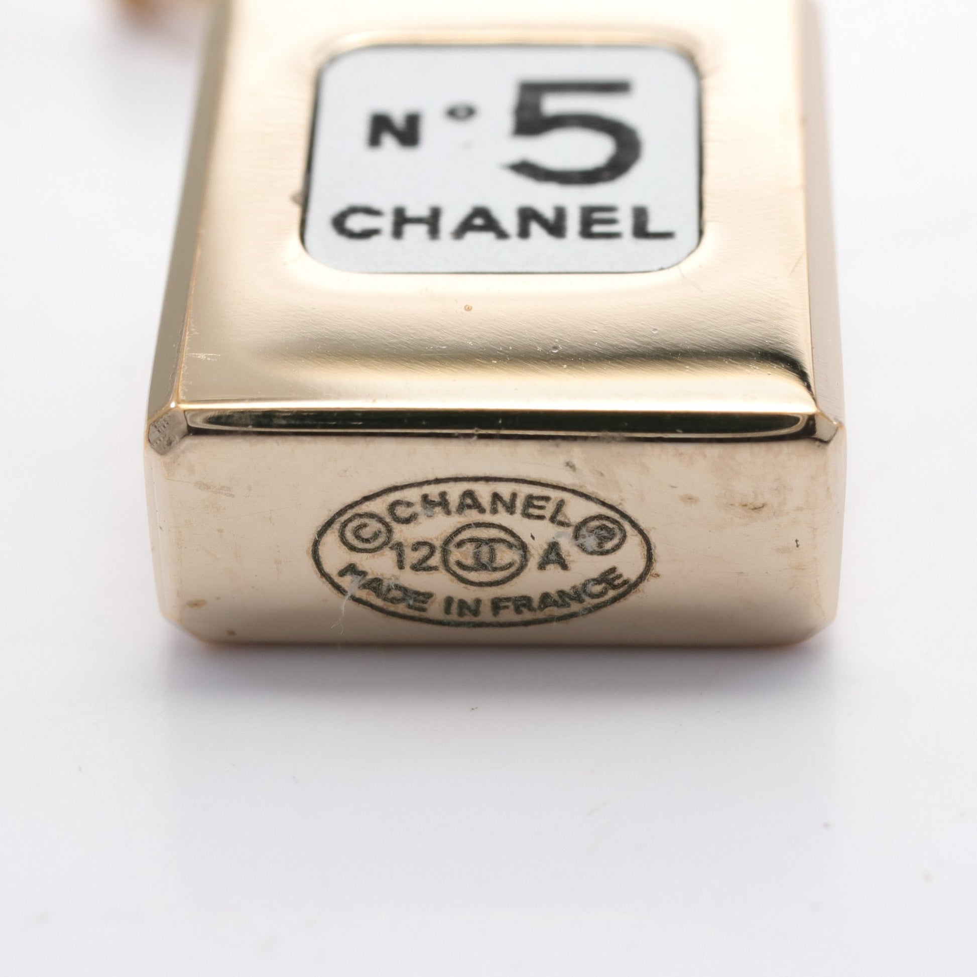 No.5 ピアス GP ゴールド クリア 12A シャネル アクセサリー CHANEL