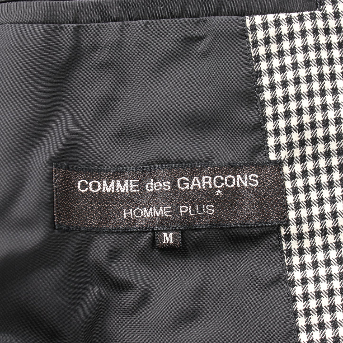 テーラードジャケット チェック ウール ブラック アイボリー コムデギャルソンオムプリュス アウター COMME des GARCONS HOMME PLUS