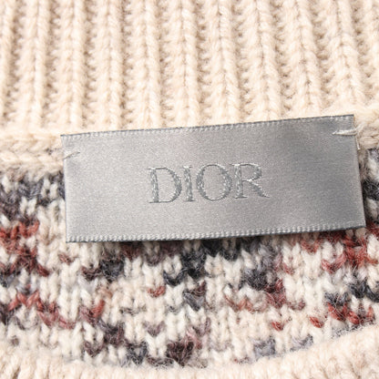 オブリーク ニット ウール グレーベージュ マルチカラー クリスチャンディオール トップス Christian Dior