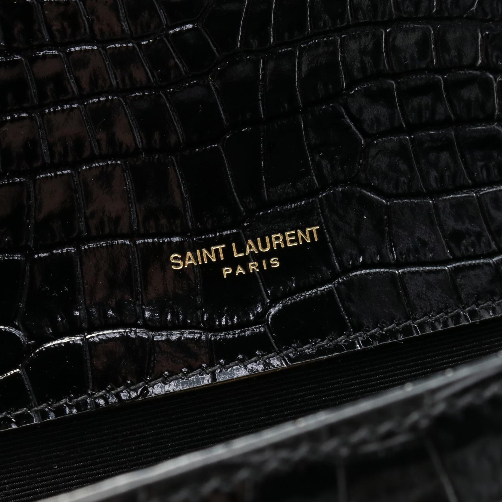 ケイト タッセル ミディアム ショルダーバッグ パテントレザー ブラック サンローラン バッグ Saint Laurent