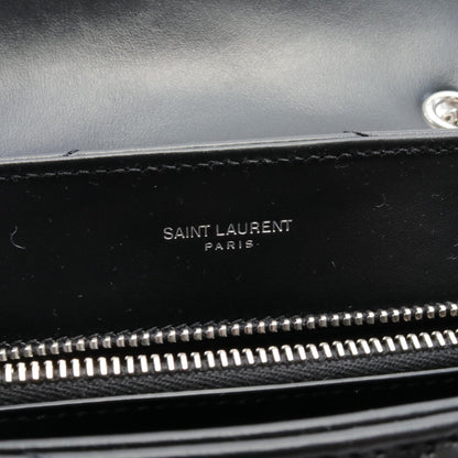 カサンドラ ショルダーバッグ レザー ブラック サンローラン バッグ Saint Laurent