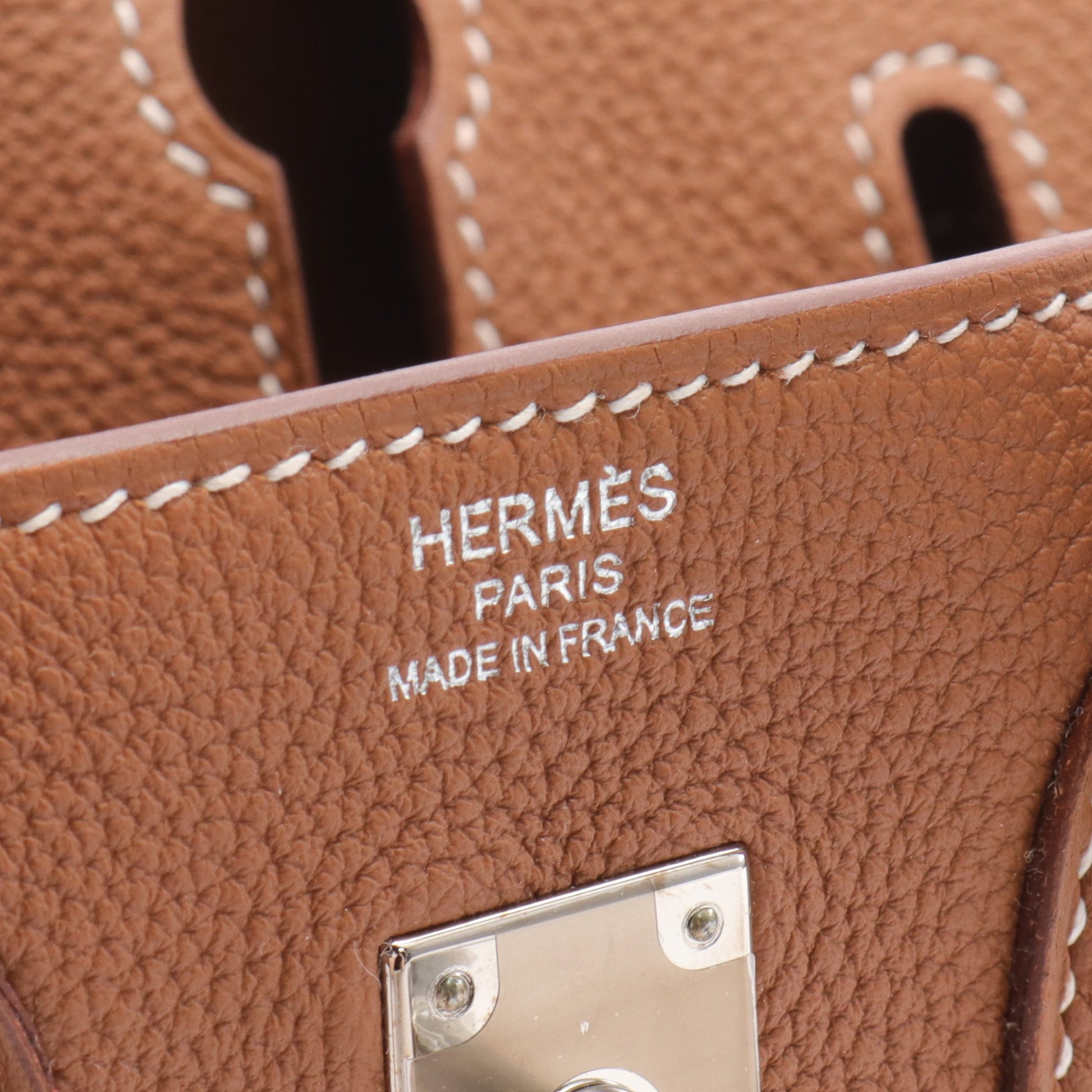 バーキン25 ゴールド ハンドバッグ トゴ ブラウン シルバー金具 Z刻印 エルメス バッグ HERMES