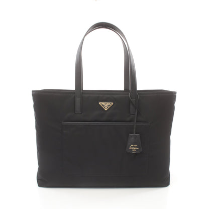 Re-Edition 1978 TESSUTO + SAFFIANO ショルダーバッグ トートバッグ ナイロン レザー ブラック プラダ バッグ PRADA