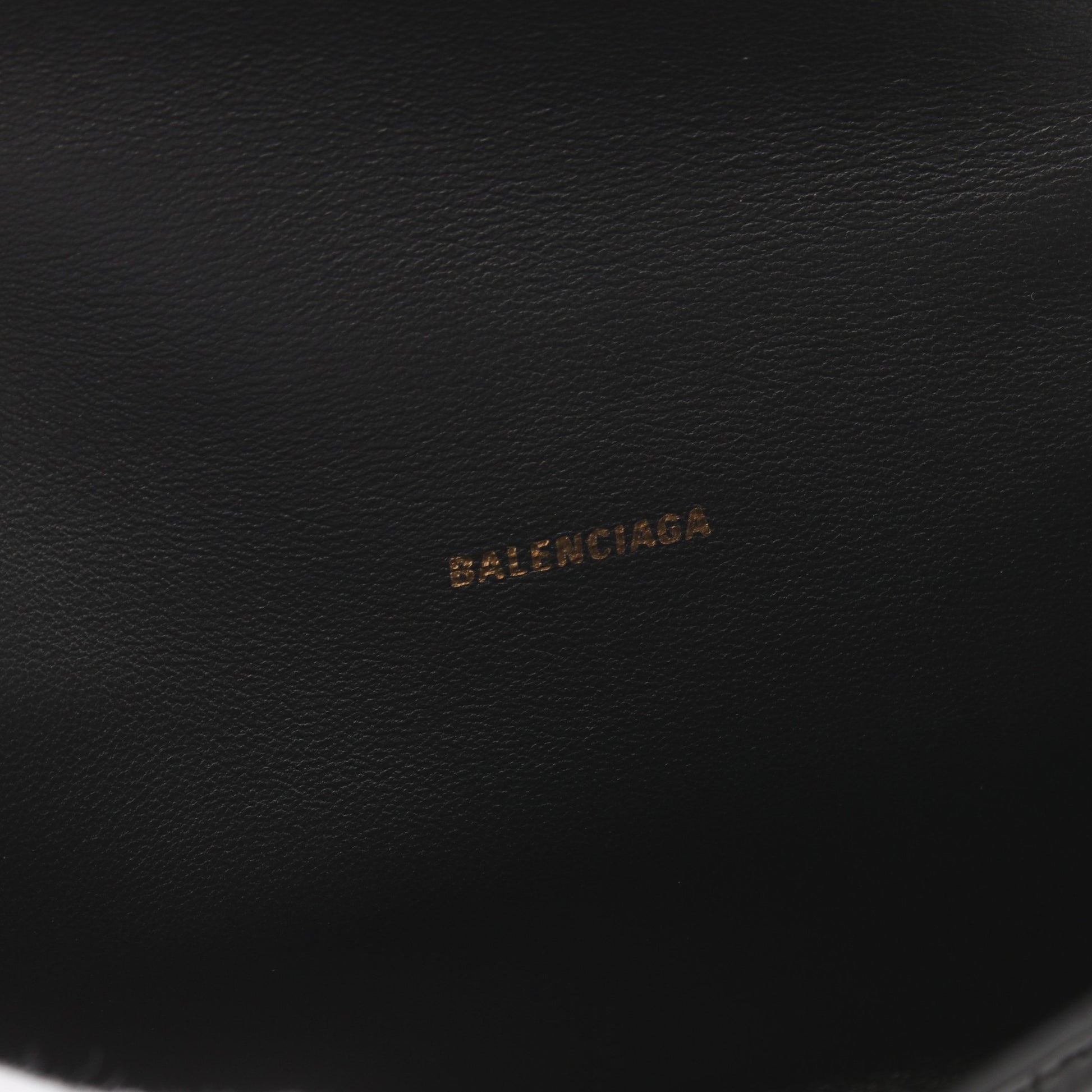 HOURGLASS XS ハンドバッグ レザー ブラック クロコ型押し 2WAY バレンシアガ バッグ BALENCIAGA