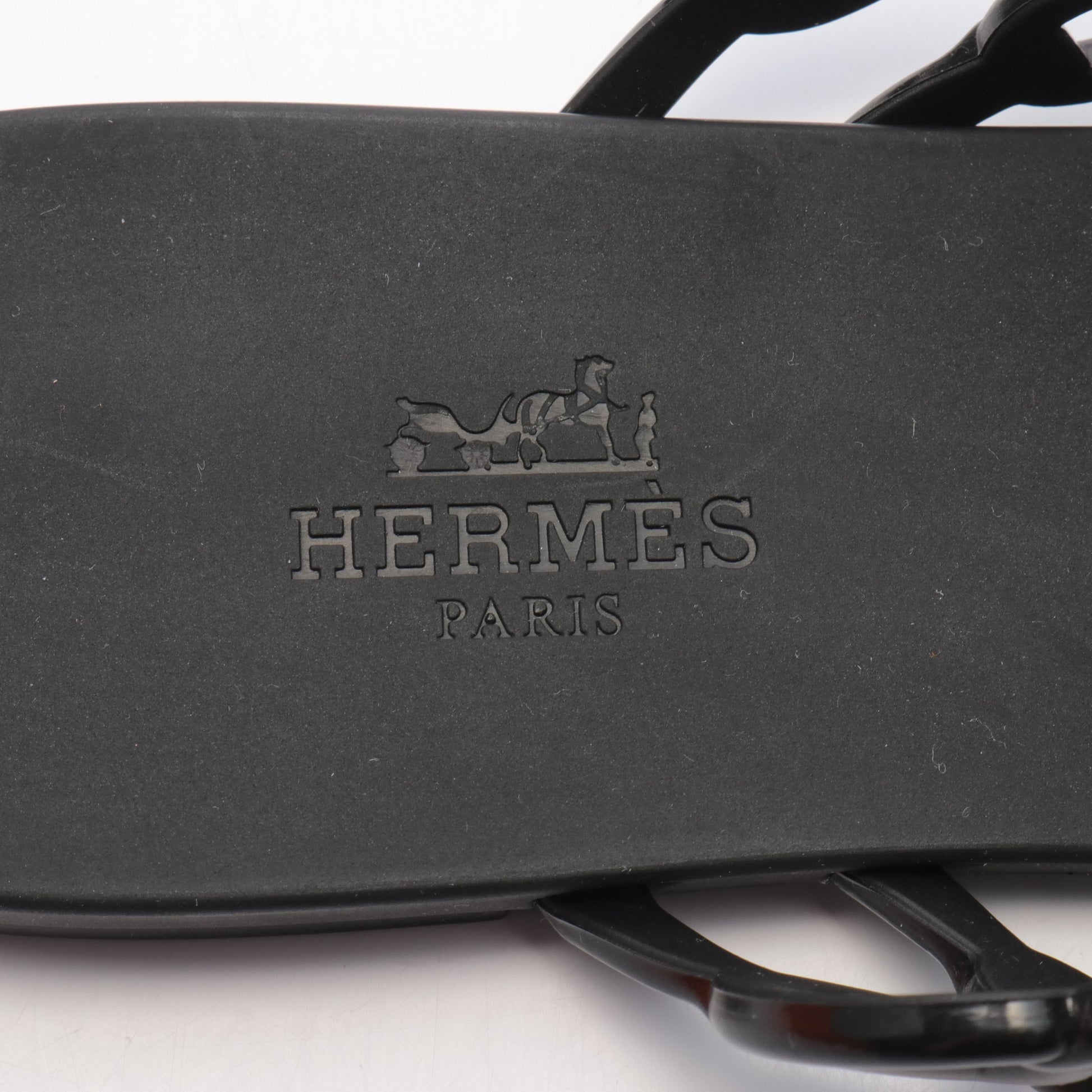 アイランド シェーヌダンクル トングサンダル サーモポリウレタン ブラック エルメス シューズ HERMES