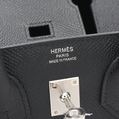 バーキンセリエ25 ハンドバッグ ヴォーエプソン ブラック シルバー金具 W刻印 エルメス バッグ HERMES