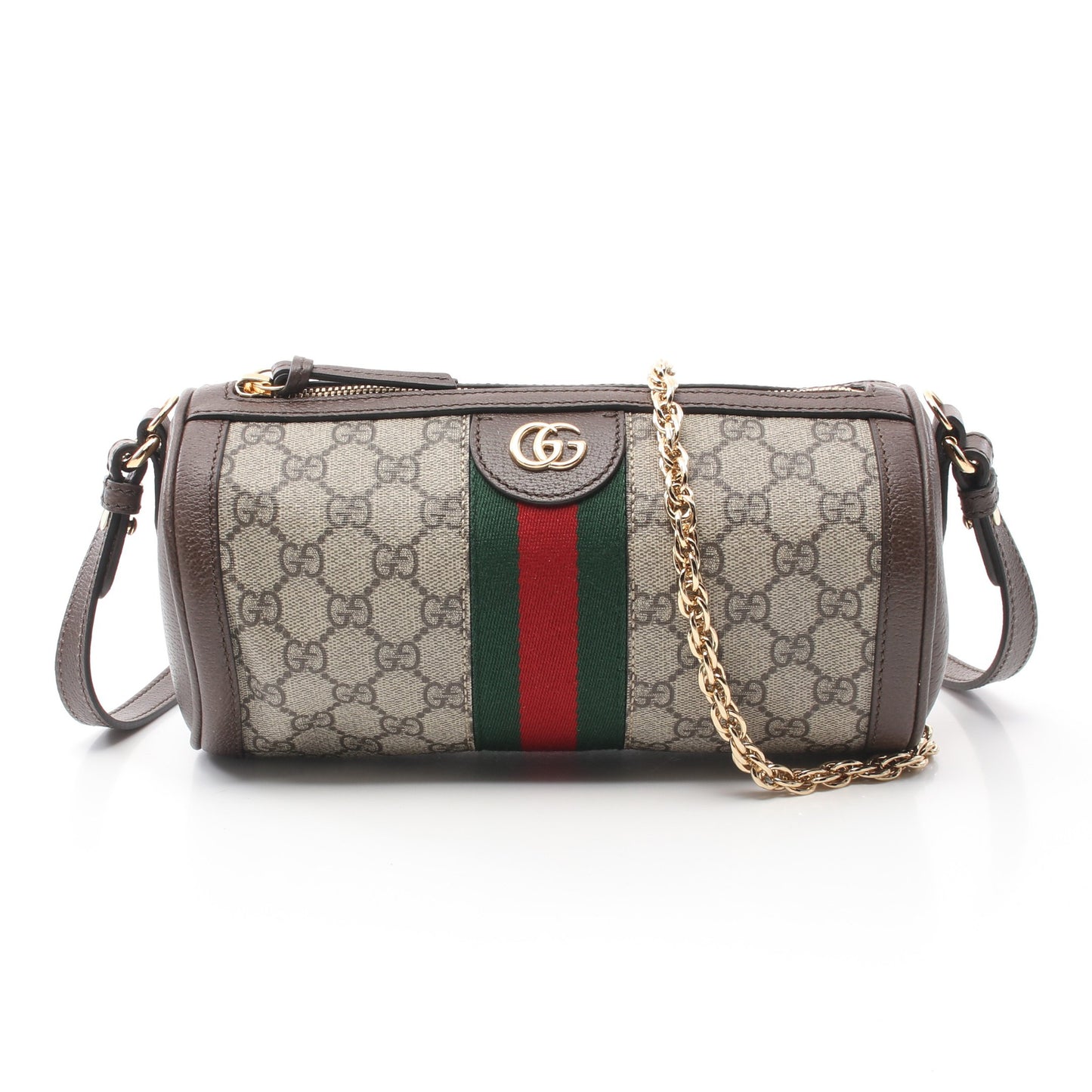 オフィディア GGスプリーム ショルダーバッグ PVC レザー ベージュ ブラウン マルチカラー 2WAY グッチ バッグ GUCCI