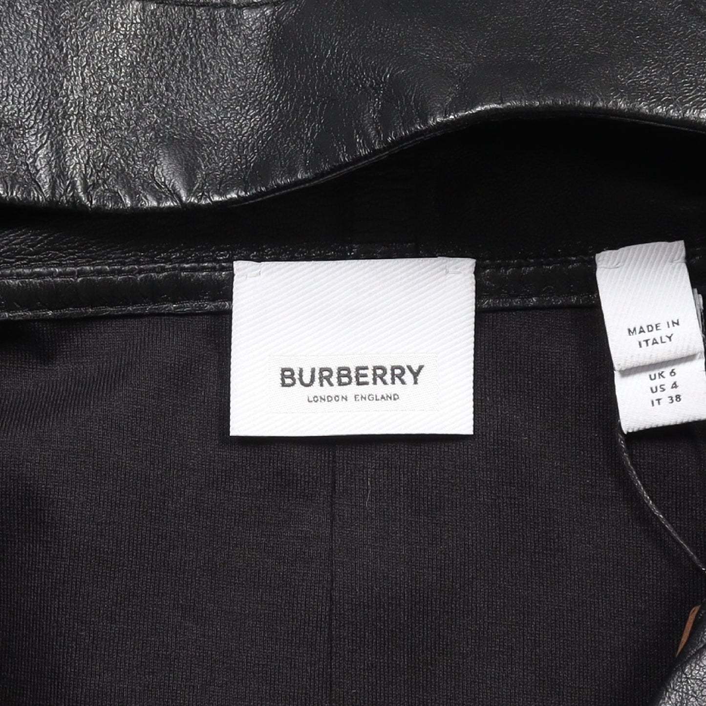 プルオーバーパーカー ラムレザー ブラック バーバリー トップス BURBERRY