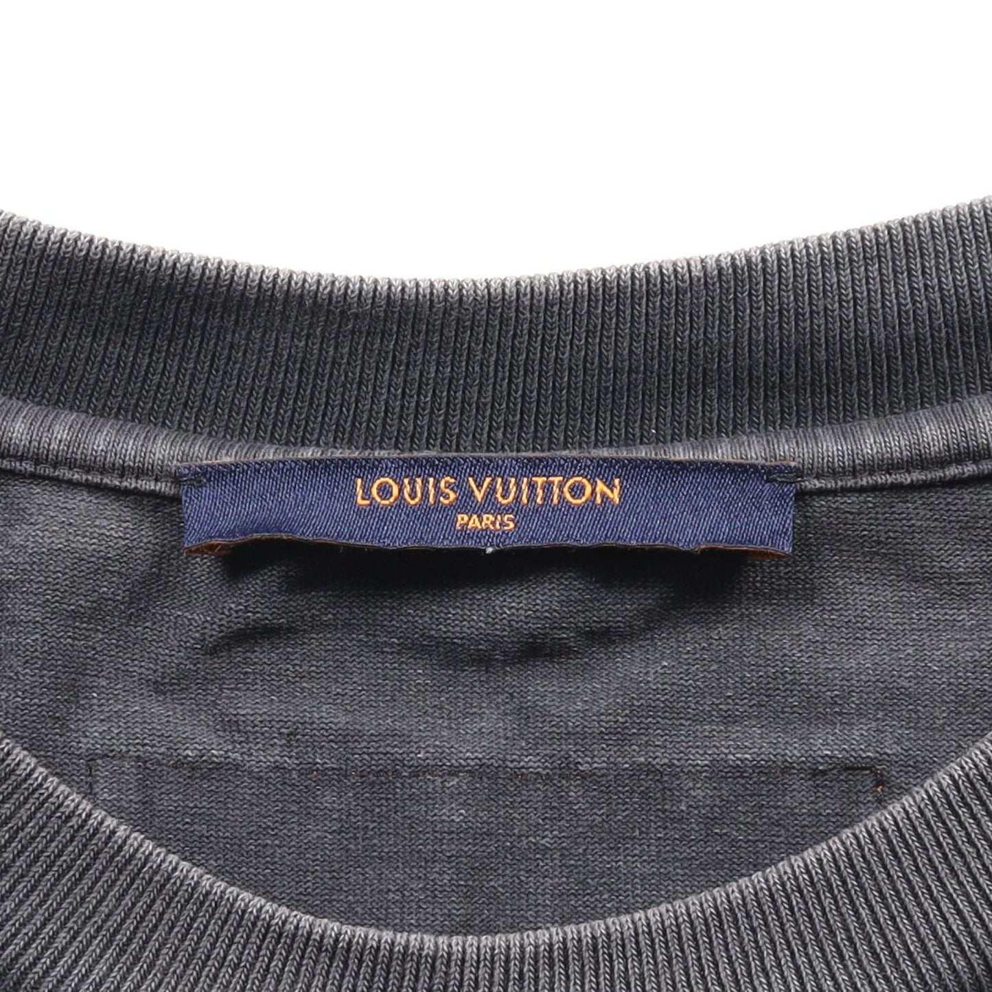 インサイドアウト Tシャツ クルーネック コットン ダークグレー ルイヴィトン トップス LOUIS VUITTON