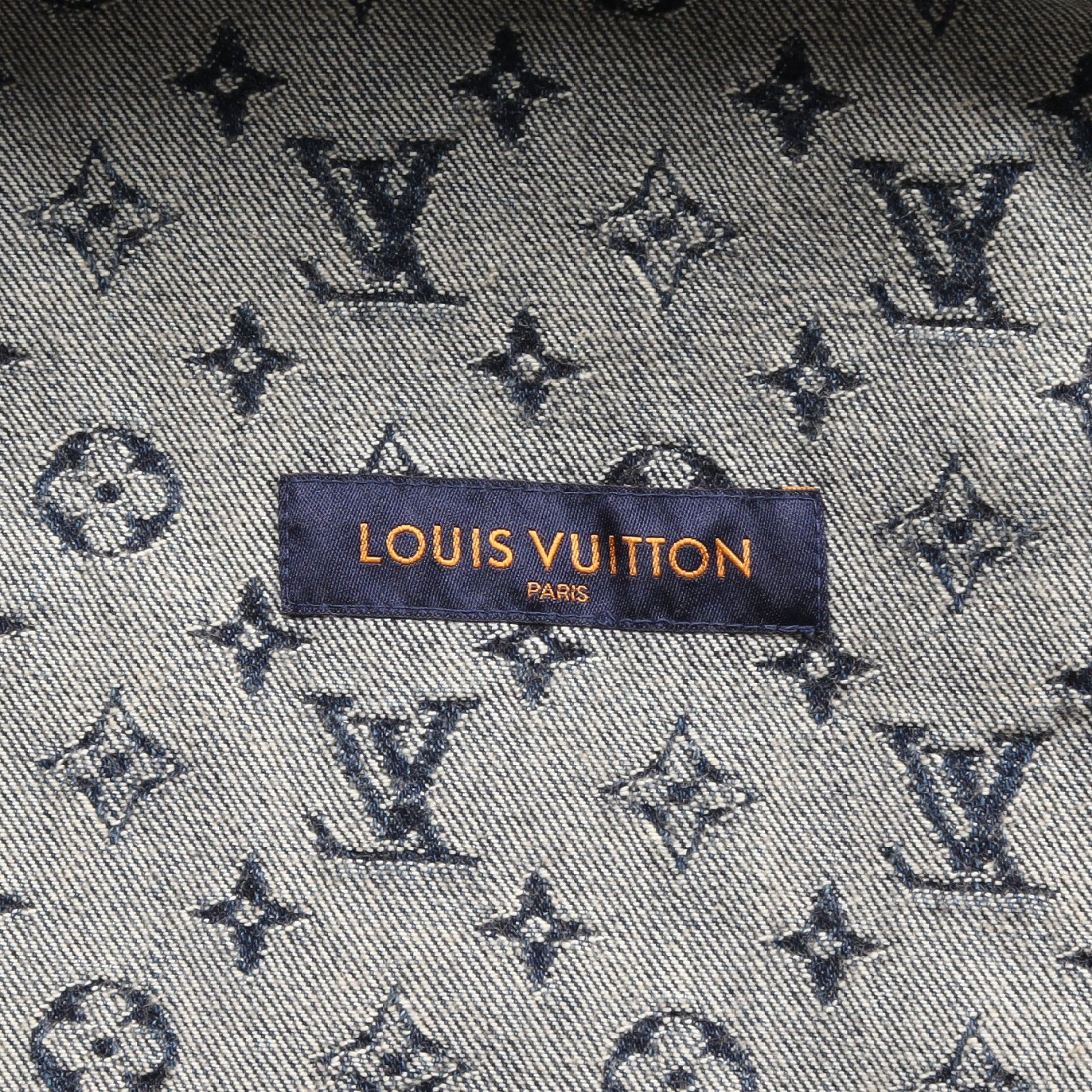 LOUIS VUITTON × NIGO ジャイアントダミエ ウェーブス モノグラム デニムジャケット コットン インディゴブルー ルイヴィトン アウター LOUIS VUITTON