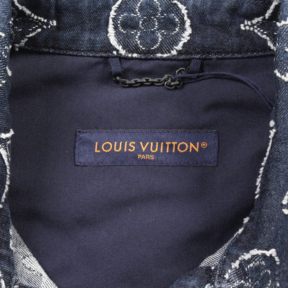 モノグラム ショートスリーブ シャンブレー シャツ コットン インディゴブルー ルイヴィトン トップス LOUIS VUITTON