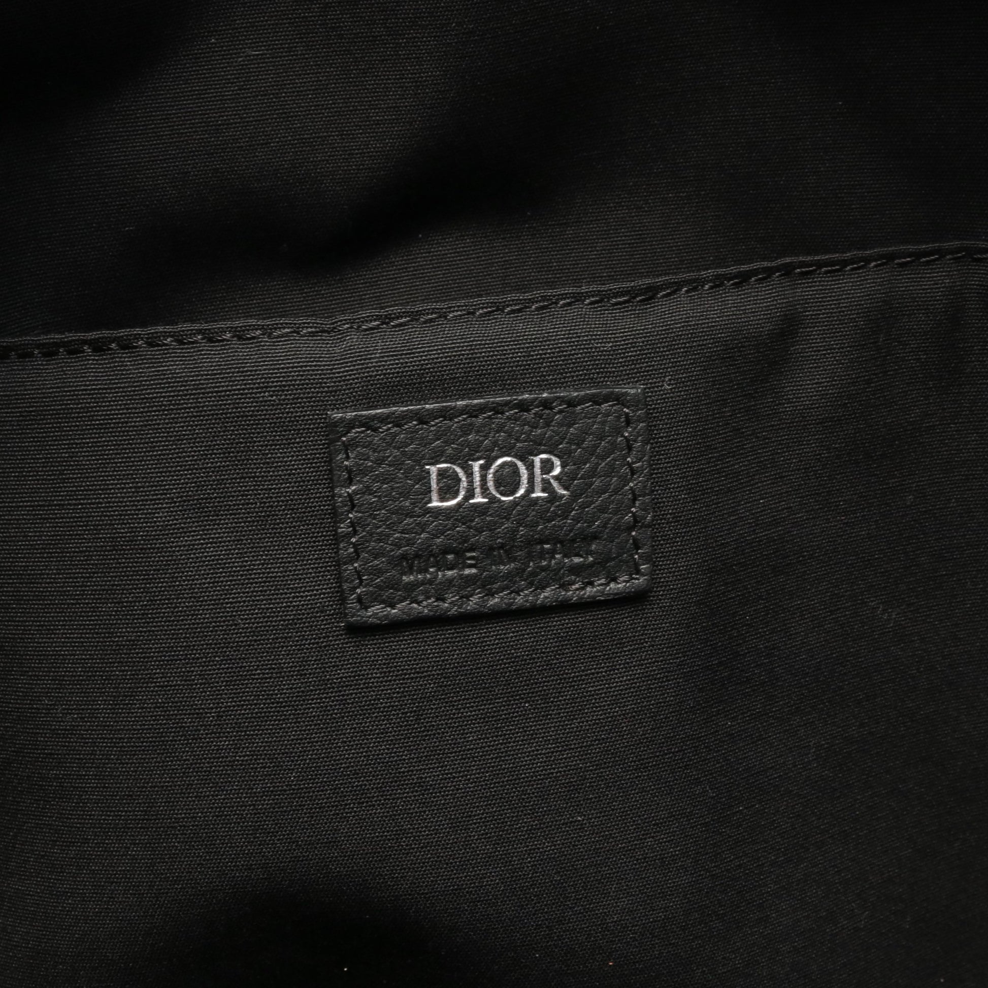 オブリーク ジャカード バックパック リュックサック キャンバス レザー ネイビー グレー クリスチャンディオール バッグ Christian Dior