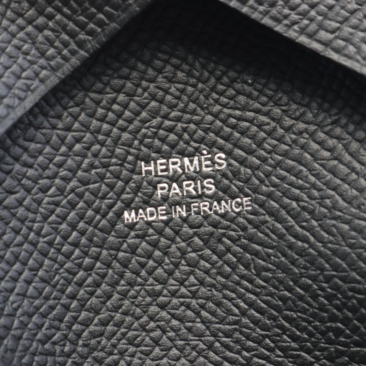 カルヴィデュオ コインケース ヴォーエプソン ブラック シルバー金具 W刻印 エルメス 財布・小物 HERMES