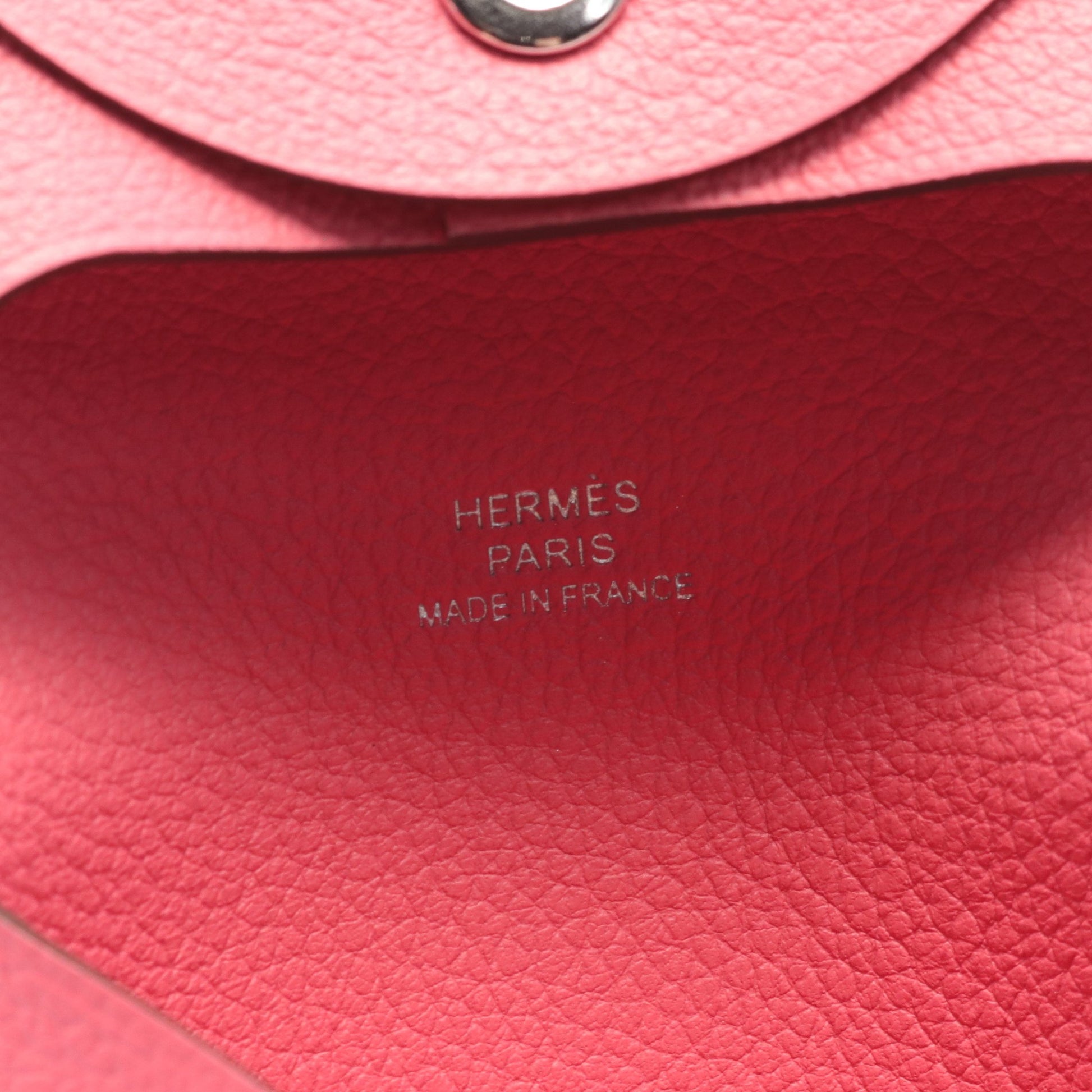 バスティア フラミンゴ コインケース ヴォーエプソン ピンク シルバー金具 W刻印 エルメス 財布・小物 HERMES