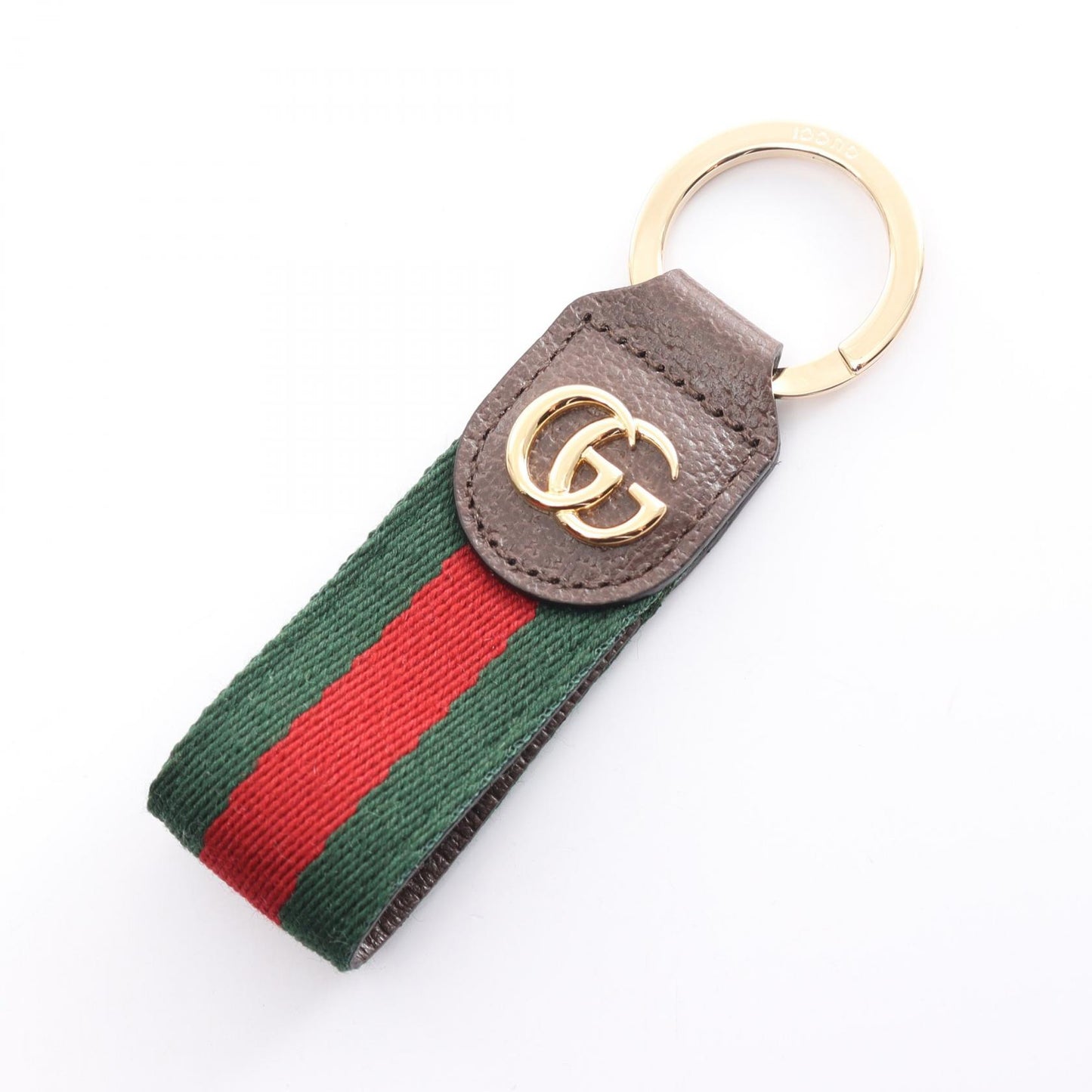 オフィディア シェリーライン キーホルダー レザー キャンバス ブラウン マルチカラー グッチ 財布・小物 GUCCI