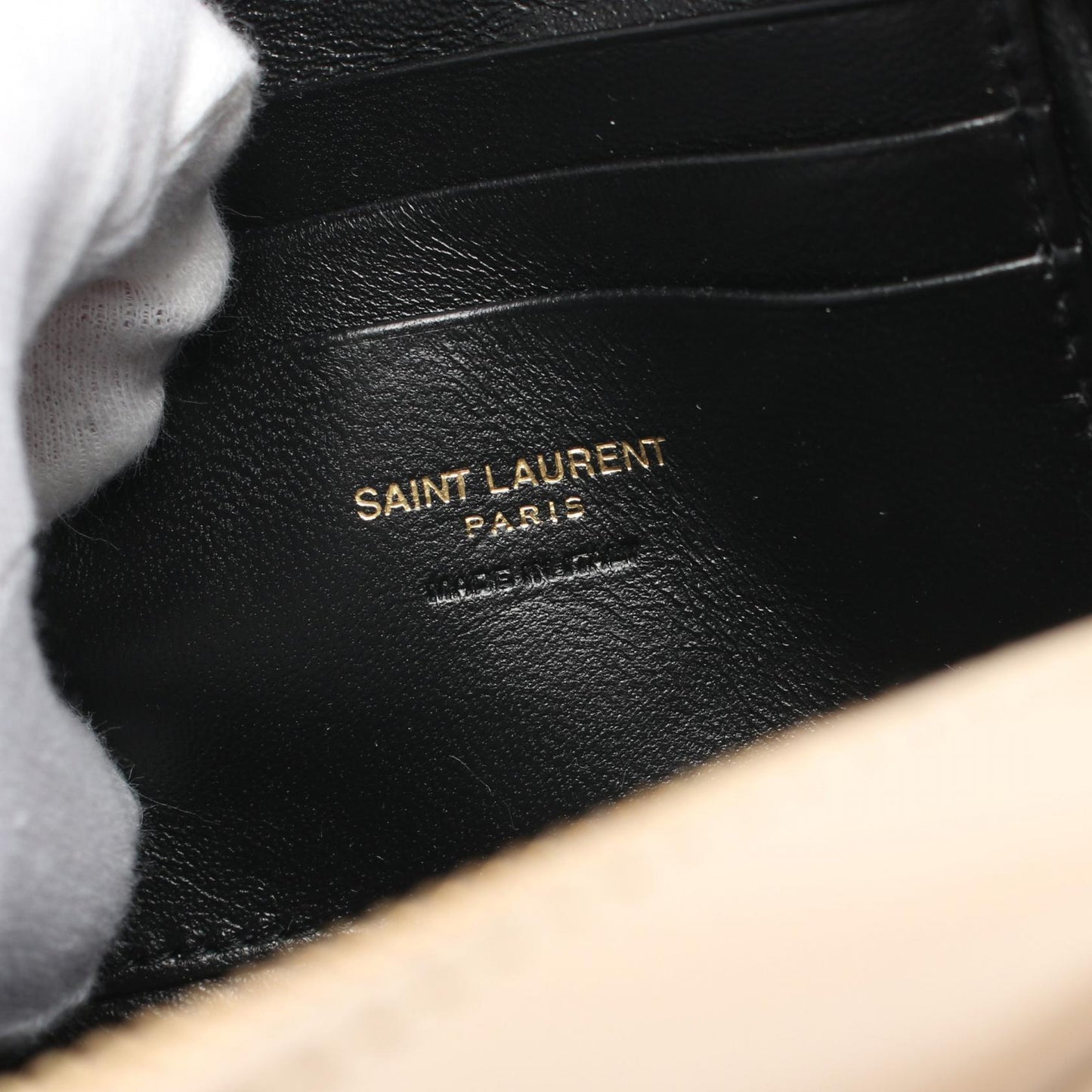 LOU ルー ショルダーバッグ レザー ベージュ サンローラン バッグ Saint Laurent