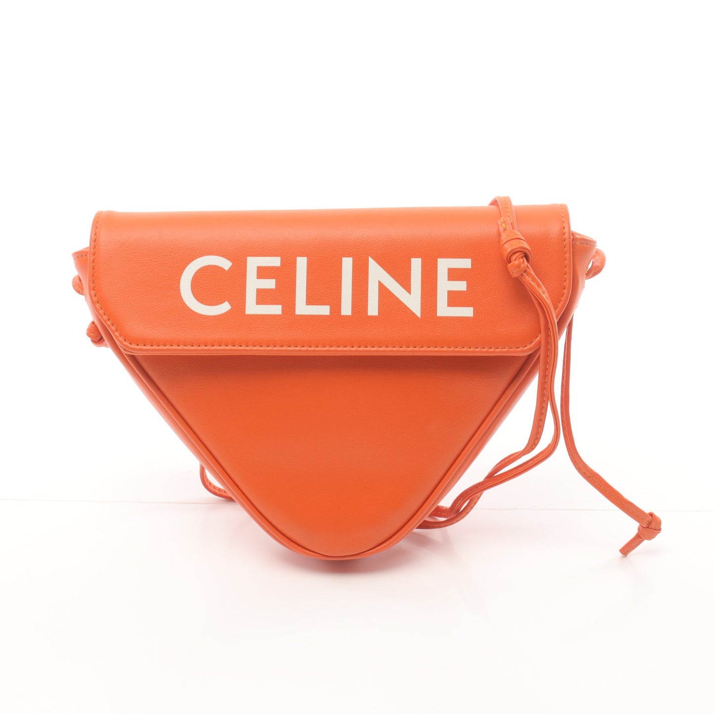 トライアングルバッグ ショルダーバッグ レザー オレンジ セリーヌ バッグ CELINE