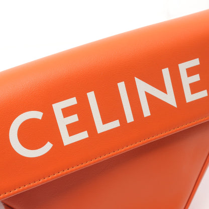 トライアングルバッグ ショルダーバッグ レザー オレンジ セリーヌ バッグ CELINE