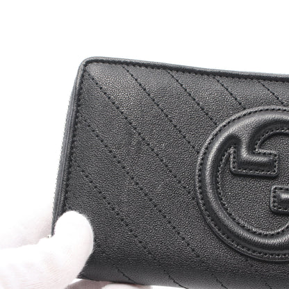 ブロンディ ラウンドファスナー長財布 レザー ブラック グッチ 財布・小物 GUCCI