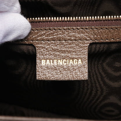 BALENCIAGA × GUCCI ザ ハッカープロジェクト ショルダーバッグ PVC レザー ベージュ ブラウン マルチカラー バレンシアガ バッグ BALENCIAGA