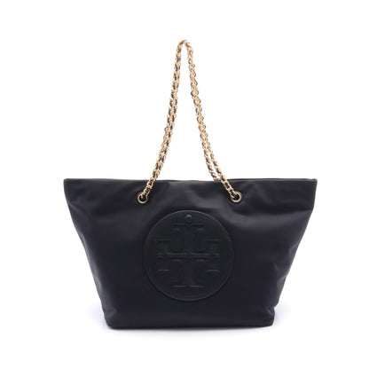 ELLA チェーンショルダーバッグ チェーントートバッグ ナイロン レザー ブラック トリーバーチ バッグ TORY BURCH