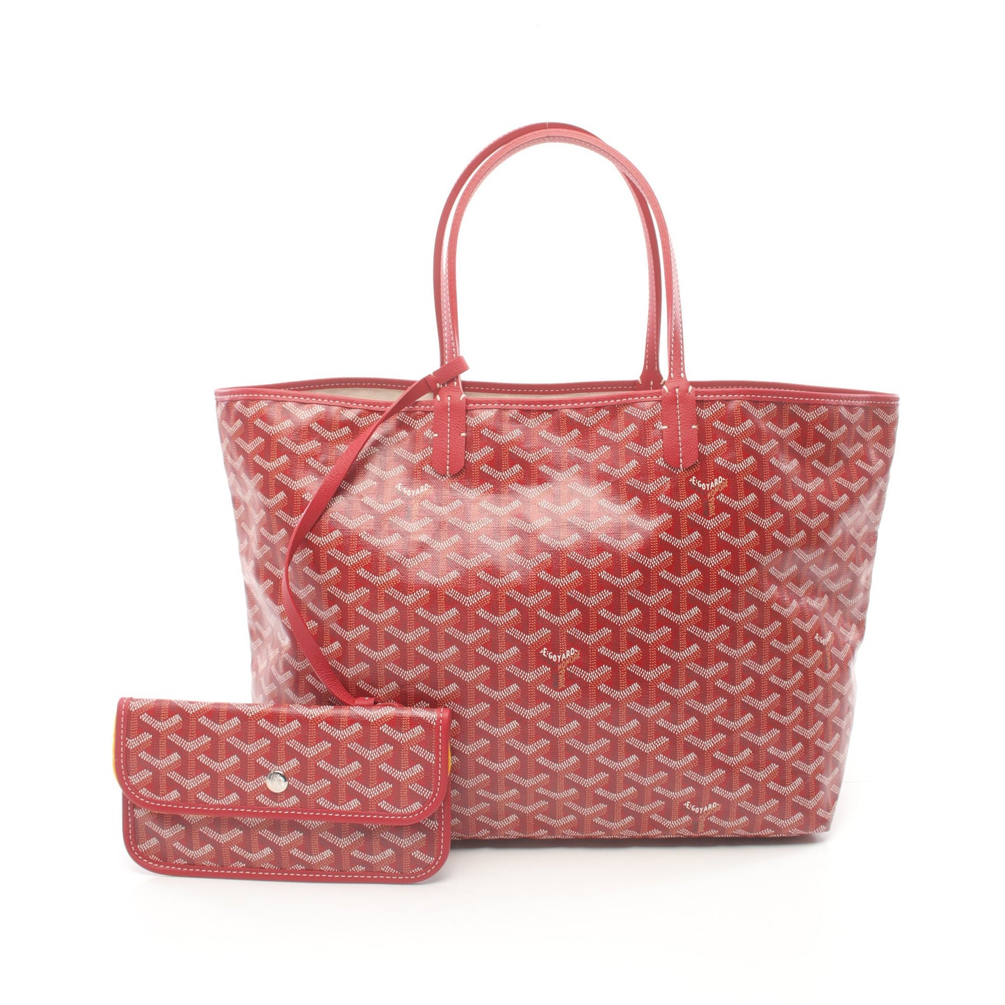 サンルイPM ハンドバッグ トートバッグ コーティングキャンバス レザー レッド マルチカラー ゴヤール バッグ GOYARD