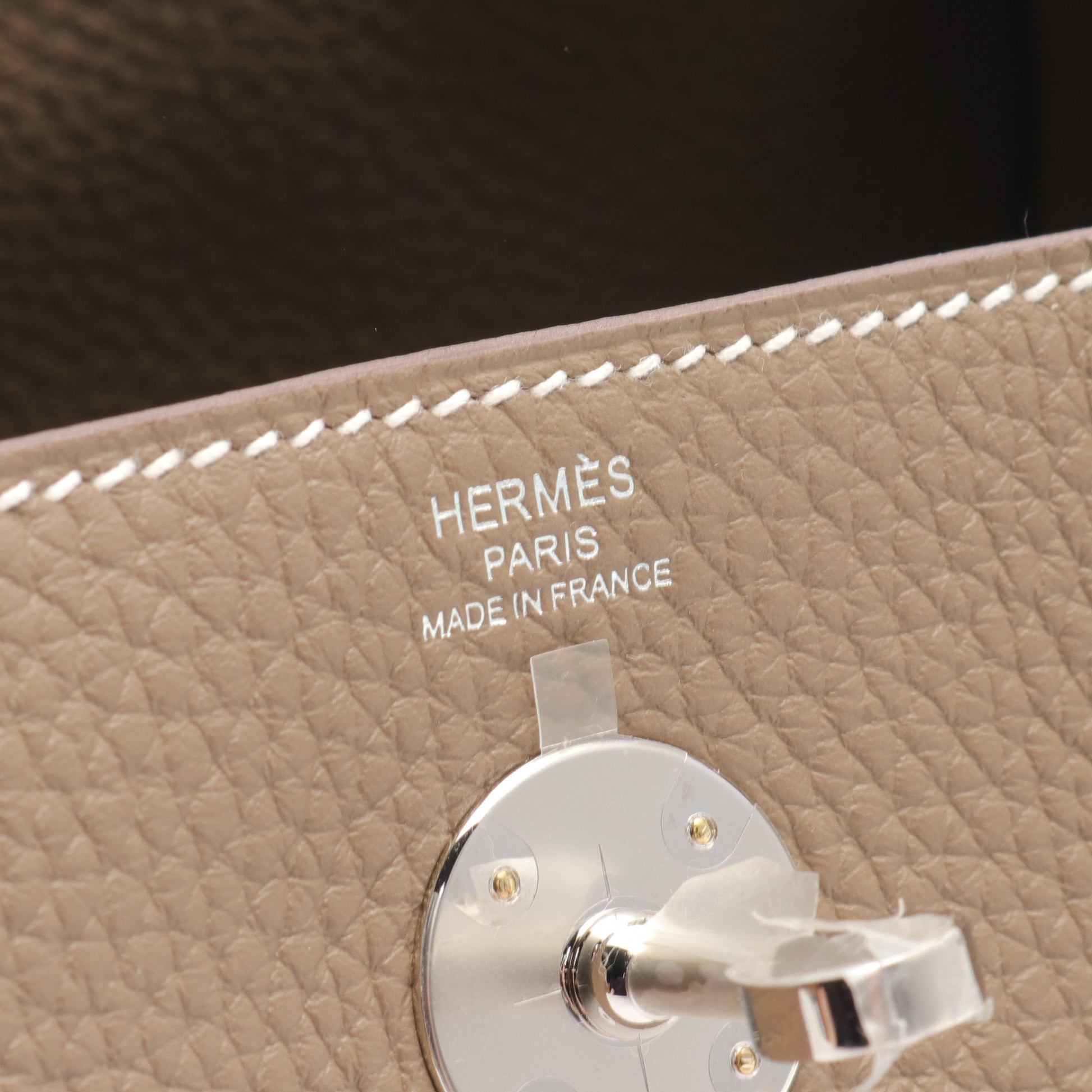 リンディ26 エトゥープ ショルダーバッグ トリヨンクレマンス グレーブラウン シルバー金具 W刻印 エルメス バッグ HERMES