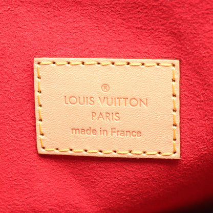 Vトート MM モノグラム スリーズ ハンドバッグ PVC レザー ブラウン レッド 2WAY ルイヴィトン バッグ LOUIS VUITTON