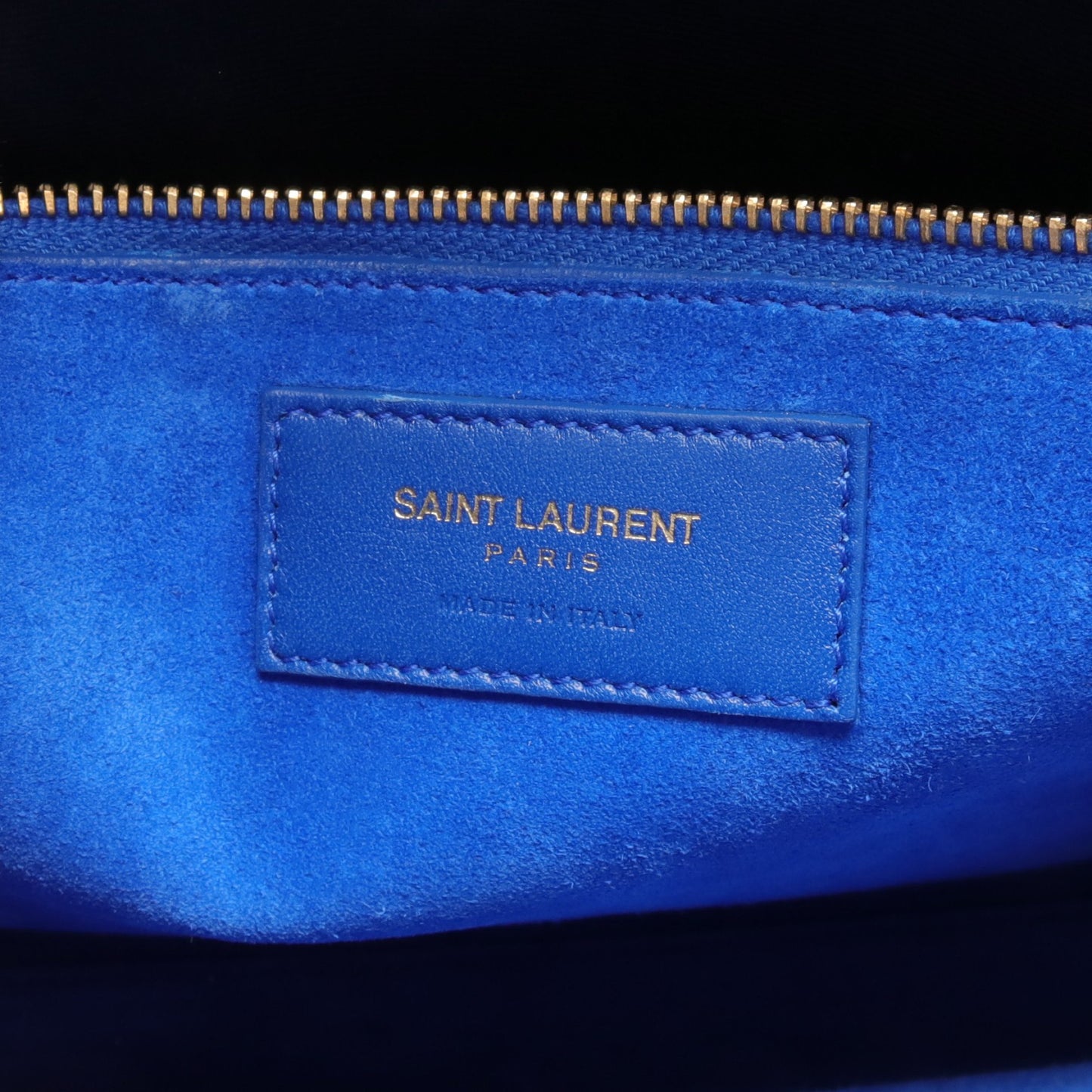 サック ド ジュール ハンドバッグ レザー ブルー 2WAY サンローランパリ バッグ SAINT LAURENT PARIS