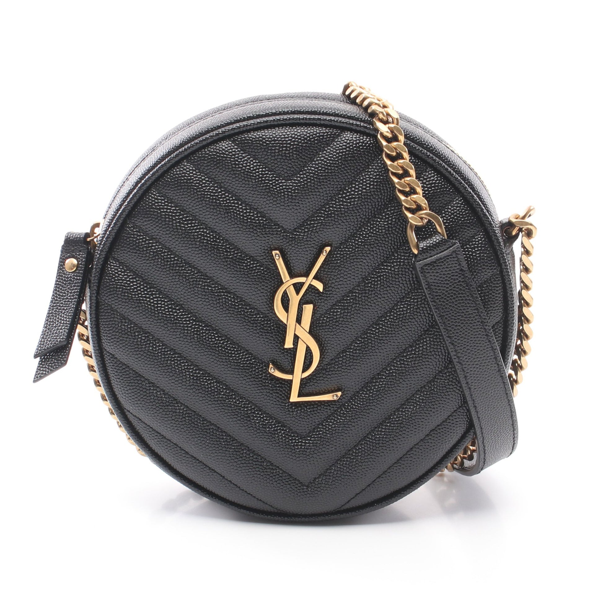 チェーンショルダーバッグ レザー ブラック イヴサンローラン バッグ YVES SAINT LAURENT