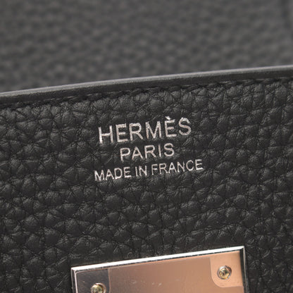 バーキン30 ハンドバッグ トゴ ブラック シルバー金具 W刻印 エルメス バッグ HERMES