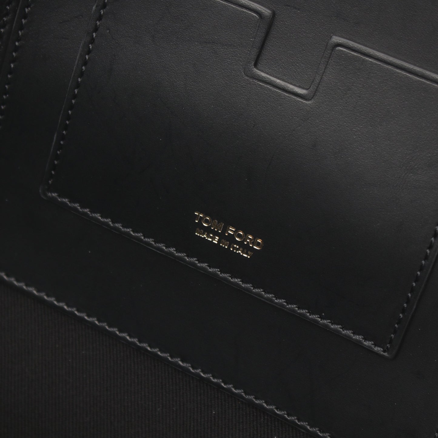 クラッチバッグ レザー ブラック ロゴ トムフォード バッグ TOM FORD