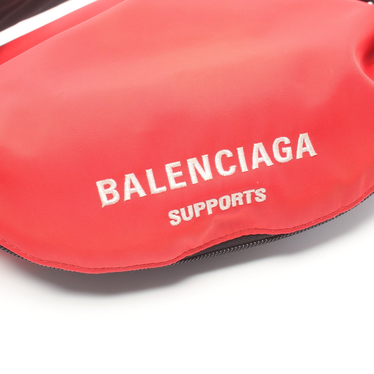 WORLD FOOD PROGRAMME ボディバッグ ナイロン レッド バレンシアガ バッグ BALENCIAGA