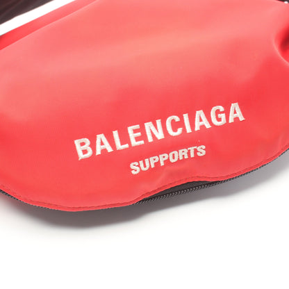 WORLD FOOD PROGRAMME ボディバッグ ナイロン レッド バレンシアガ バッグ BALENCIAGA