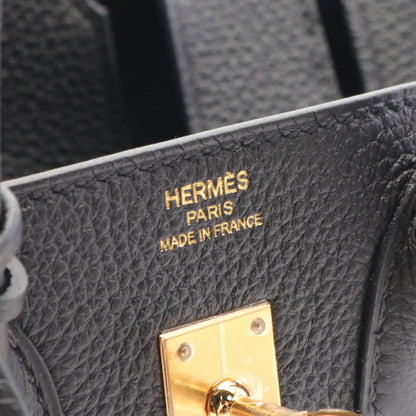 バーキン25 ハンドバッグ トゴ ブラック ゴールド金具 W刻印 エルメス バッグ HERMES