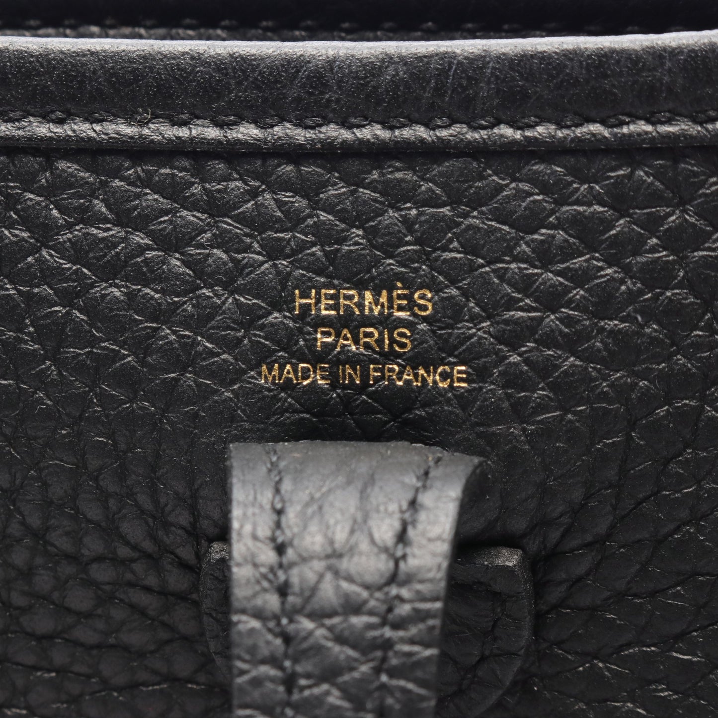 エヴリンTPM ショルダーバッグ トリヨンクレマンス ブラック ゴールド金具 W刻印 エルメス バッグ HERMES