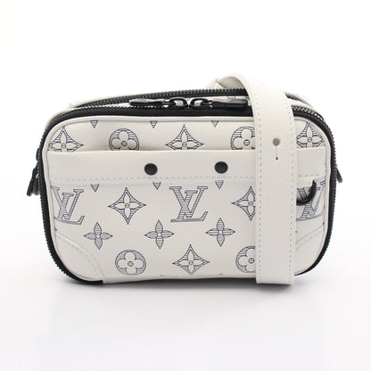 アルファ ウェアラブルウォレット NV モノグラムシャドウ ショルダーバッグ レザー ホワイト ルイヴィトン バッグ LOUIS VUITTON