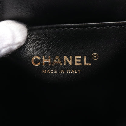 トレンディCC バニティバッグ チェーンショルダーバッグ ラムスキン ブラック ゴールド金具 2WAY シャネル バッグ CHANEL