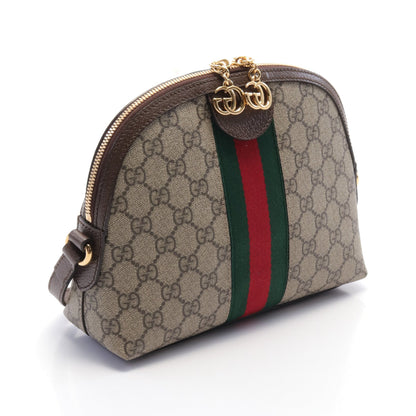 オフィディア GGスプリーム ショルダーバッグ PVC レザー ベージュ ダークブラウン マルチカラー グッチ バッグ GUCCI