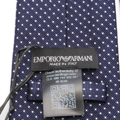 ネクタイ ピンドット シルク ネイビー ホワイト エンポリオアルマーニ 財布・小物 EMPORIO ARMANI